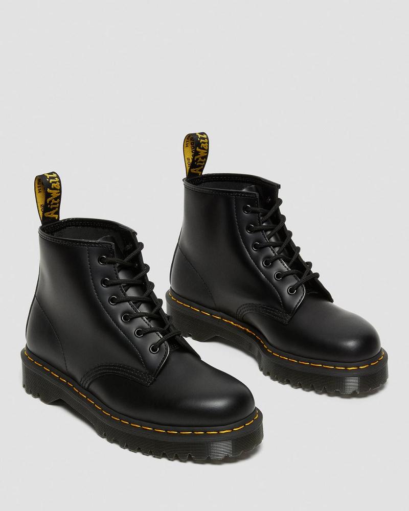 Men's Dr Martens 101 Bex Smooth Leather Ankle Boots Black | AU 405BEX